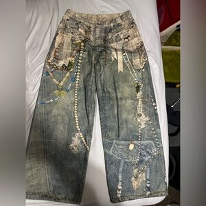 Acne studios printed pearl jeans